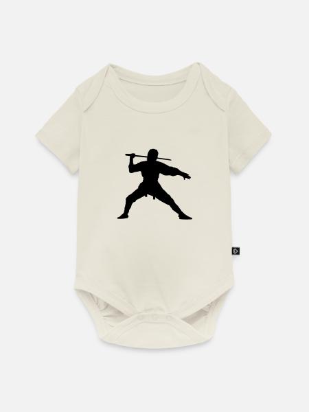 Ninja - Baby Premium Kurzarmbody - Naturweiß
