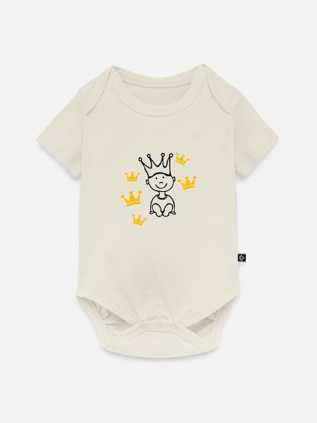 prince boy © - Baby Premium Kurzarmbody - Naturweiß