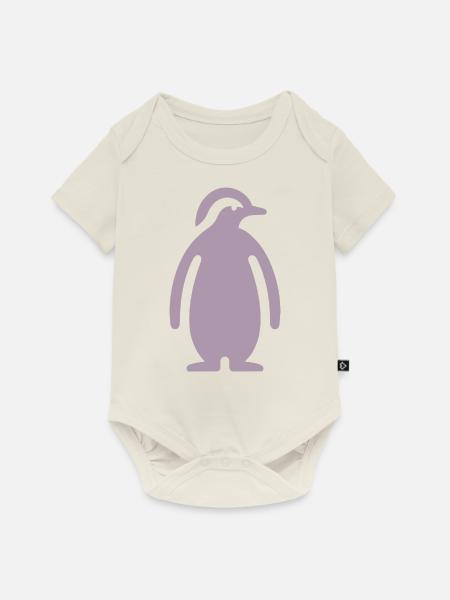 Pinguin Silhouette Elegantes Design - Baby Premium Kurzarmbody - Naturweiß