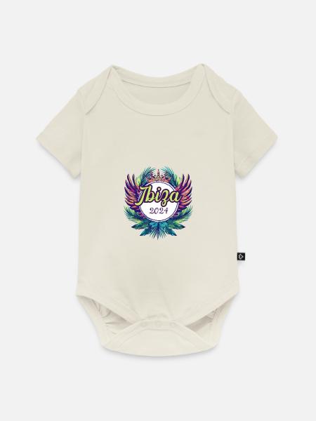 Ibiza 2024 Bunt - Baby Premium Kurzarmbody - Naturweiß