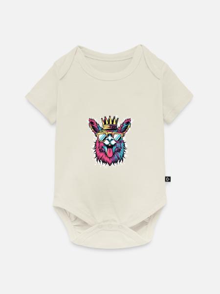 Alpaka Comic - Baby Premium Kurzarmbody - Naturweiß