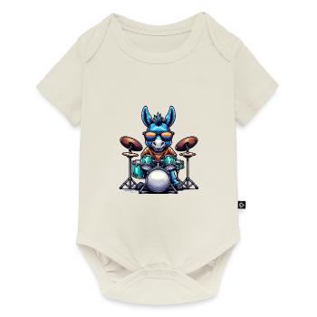 Global - Noir sans Japon Modèle - Body à manches courtes Premium Bébé - blanc cassé - Devant