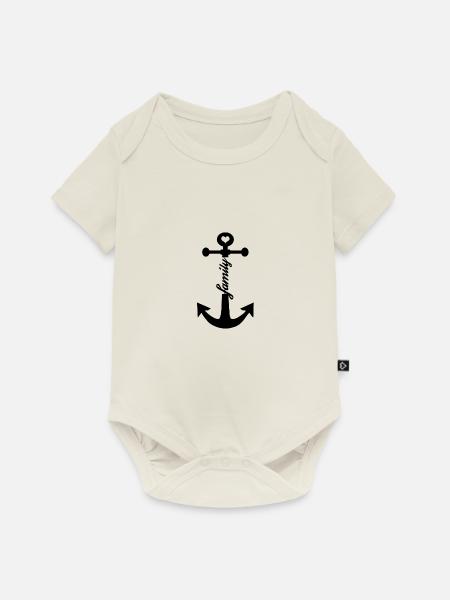 Die Familie - Baby Premium Kurzarmbody - Naturweiß