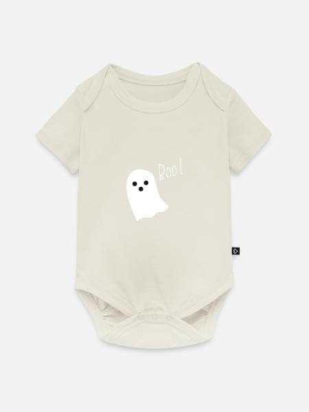 Gespenst boo - Baby Premium Kurzarmbody - Naturweiß