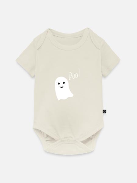 Gespenst boo - Baby Premium Kurzarmbody - Naturweiß