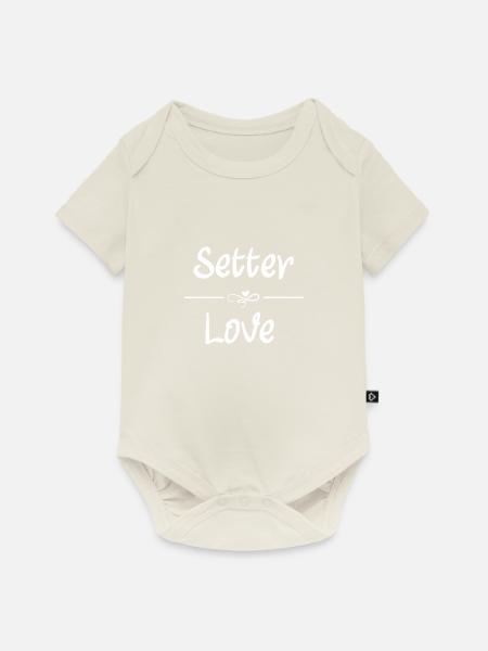 Setter Love - Baby Premium Kurzarmbody - Naturweiß