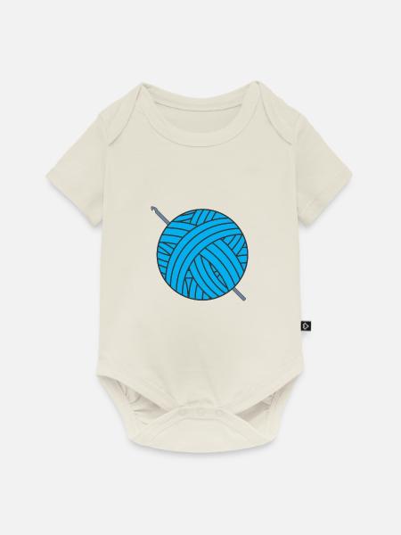 Häkeln - Baby Premium Kurzarmbody - Naturweiß