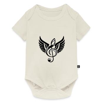 Clef Wings Symbol - Baby Premium short-sleeve bodysuit - off white - Front
