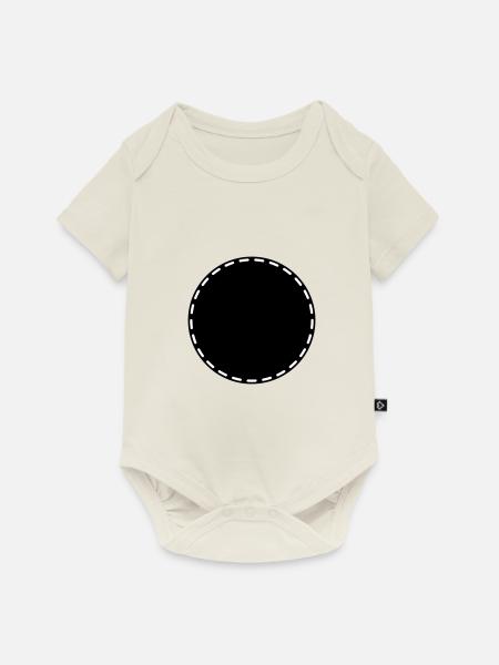 Kreis Symbol Platzhalter Leer - Baby Premium Kurzarmbody - Naturweiß