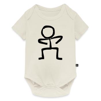 Stick figure montre la force - Body à manches courtes Premium Bébé - blanc cassé - Devant