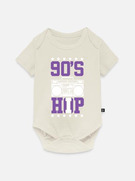 90 ger hip hop breakdance - Baby Premium Kurzarmbody - Naturweiß