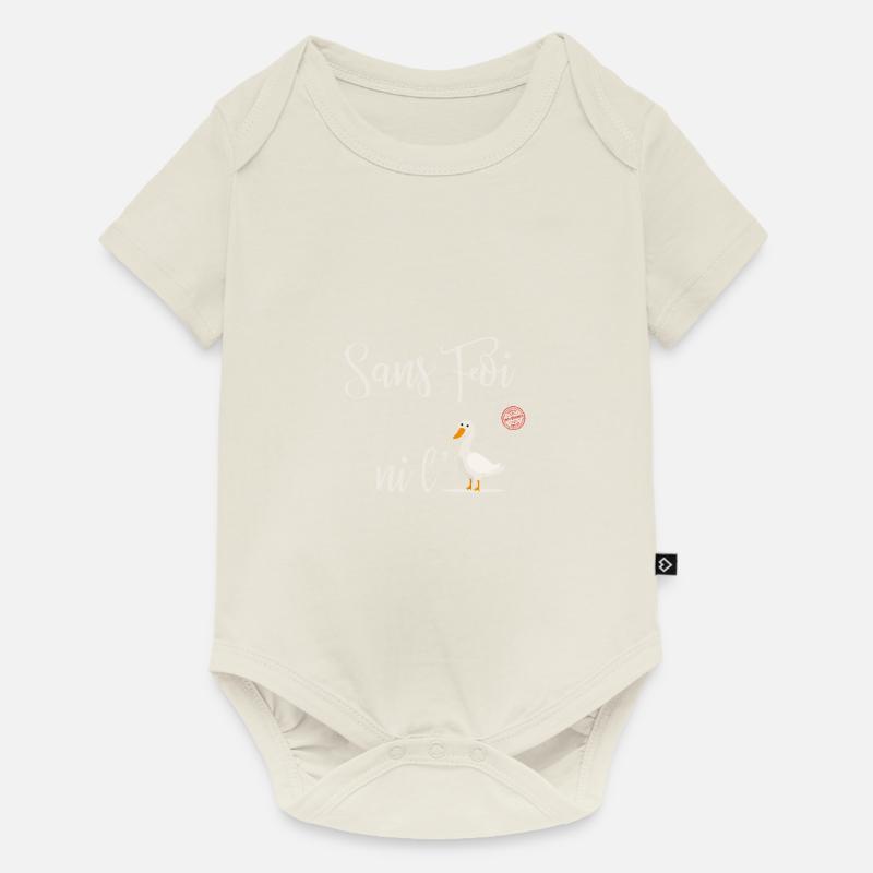 Ohne Glauben oder Gans - Baby Premium Kurzarmbody - Naturweiß