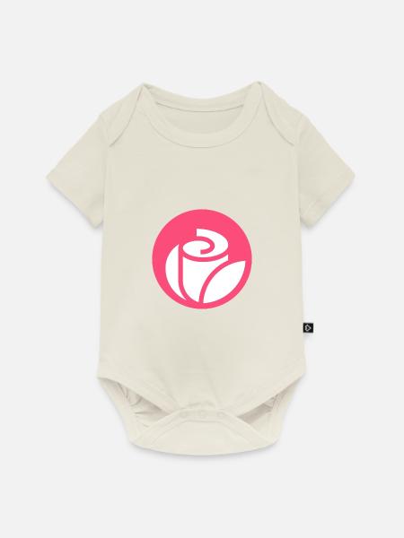 Rose - Baby Premium Kurzarmbody - Naturweiß