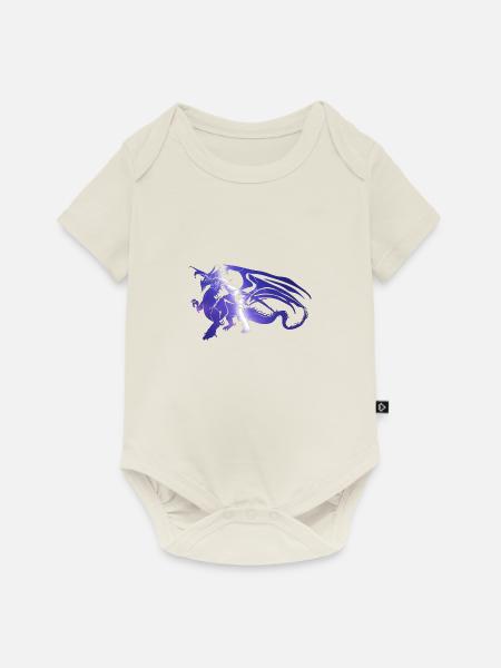 Lightning Blitz Dragon - Baby Premium Kurzarmbody - Naturweiß