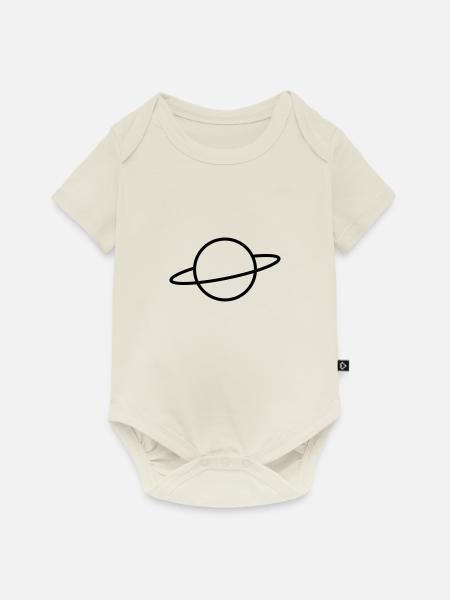 Planet - Baby Premium Kurzarmbody - Naturweiß