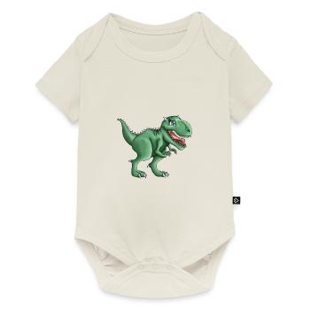 T-rex Tyrannosaurus Rex Dino Illustration - Baby Premium Kurzarmbody - Naturweiß - Vorne