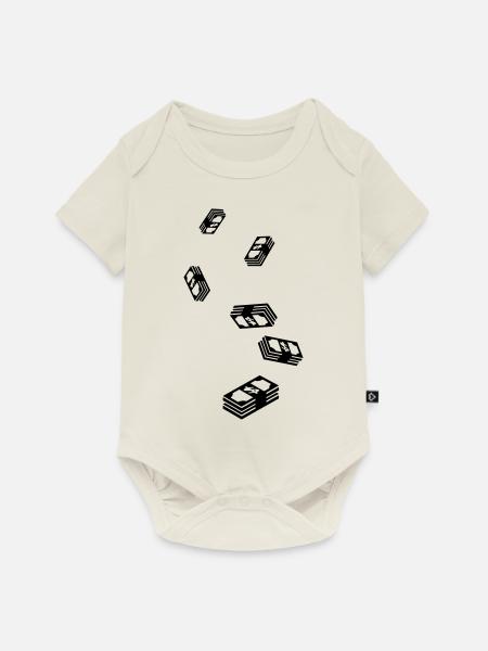 Geld Money silhouette - Baby Premium Kurzarmbody - Naturweiß