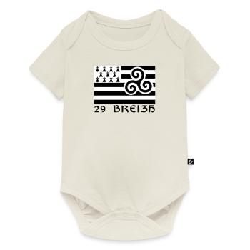 29 Breizh Finistère Bretagne - Body à manches courtes Premium Bébé - blanc cassé - Devant