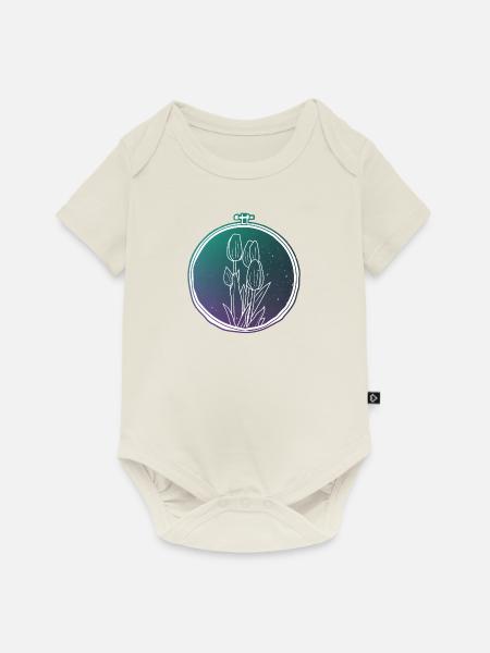 Tulpen - Baby Premium Kurzarmbody - Naturweiß