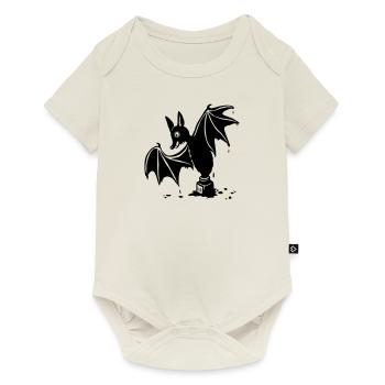 Fledermaus im Tuschenapf - Baby Premium Kurzarmbody - Naturweiß - Vorne