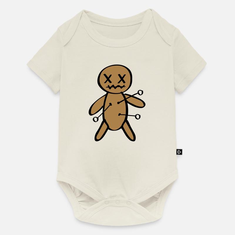 Voodoo poupée Halloween - Body à manches courtes Premium Bébé - blanc cassé