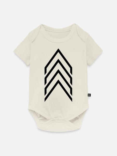 Rang 3 - Baby Premium Kurzarmbody - Naturweiß