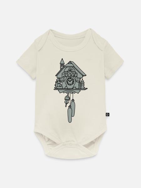 Kuckucksuhr 2 - Baby Premium Kurzarmbody - Naturweiß