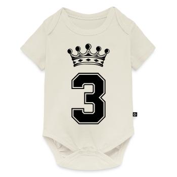 3 crown - Baby Premium short-sleeve bodysuit - off white - Front
