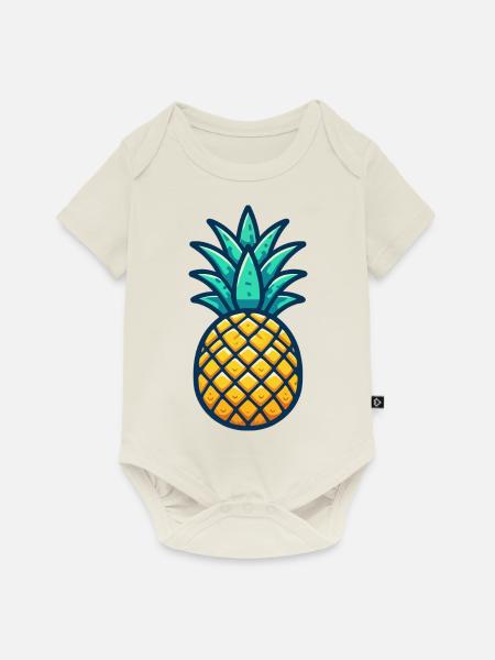 Ananas - Baby Premium Kurzarmbody - Naturweiß