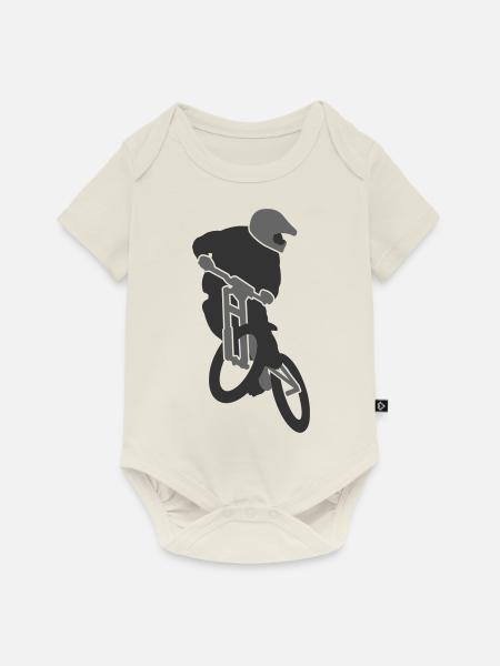 mountain_biker_v1 - Baby Premium Kurzarmbody - Naturweiß