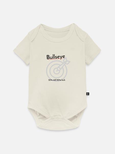 Bullseye Dart 80% Glück - Baby Premium Kurzarmbody - Naturweiß