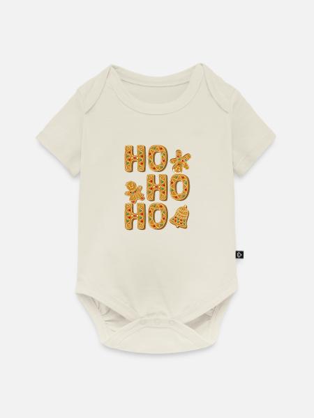 Ho Ho Ho - Baby Premium Kurzarmbody - Naturweiß