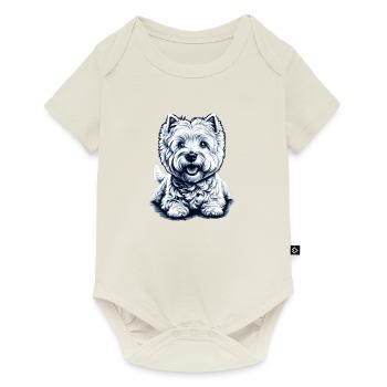 Terrier blanc des Highlands de l’Ouest - Body à manches courtes Premium Bébé - blanc cassé - Devant