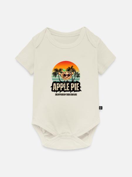 Apfelkuchen am Strand - Baby Premium Kurzarmbody - Naturweiß