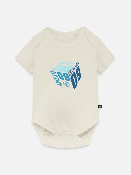 Der Cube d'Ariège. - Baby Premium Kurzarmbody - Naturweiß