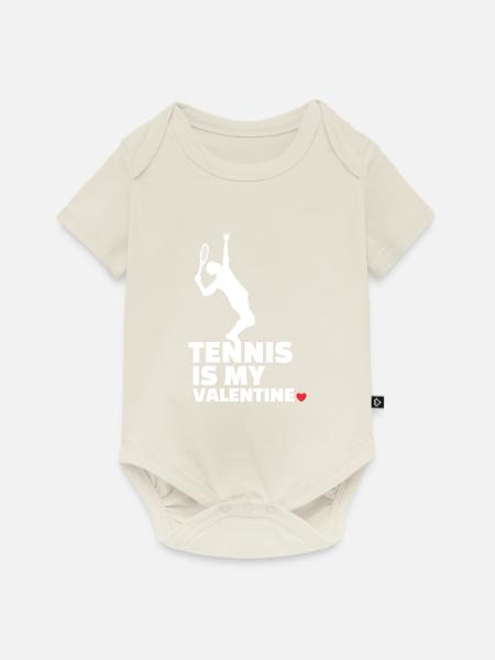 Ich Liebe Tennis Stilvolles - Baby Premium Kurzarmbody - Naturweiß