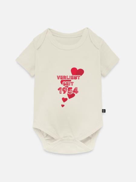 Verliebt 1954 - Baby Premium Kurzarmbody - Naturweiß