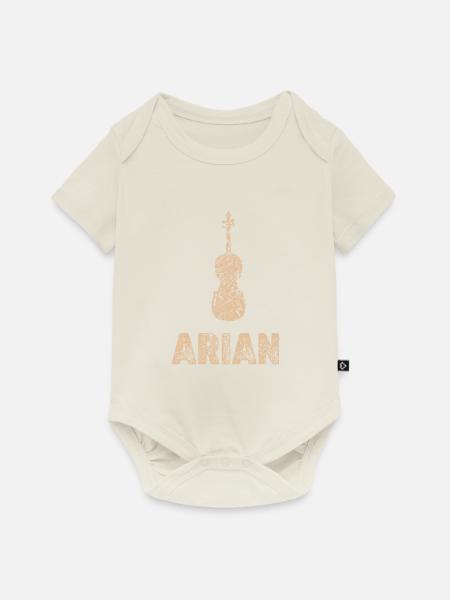 Vorname Arian - Baby Premium Kurzarmbody - Naturweiß