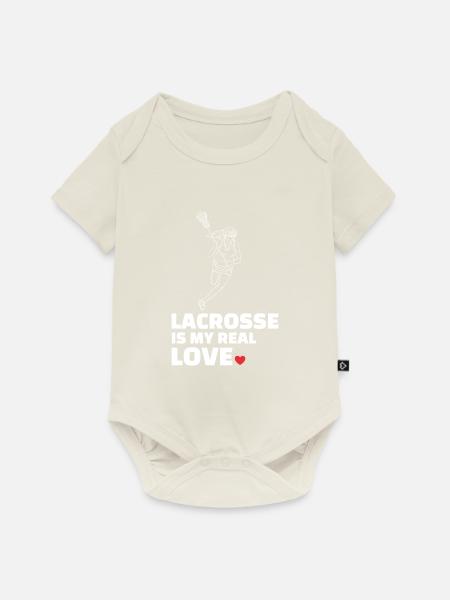 Ich Liebe Lacrosse - Baby Premium Kurzarmbody - Naturweiß