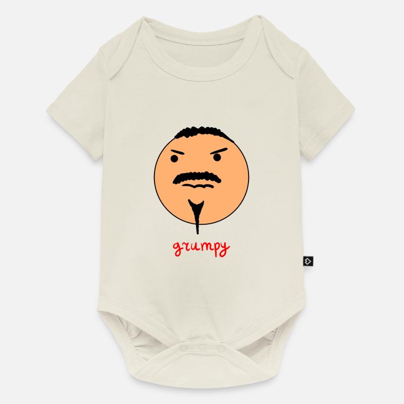 Smiley / grumpy - Baby Premium Kurzarmbody - Naturweiß