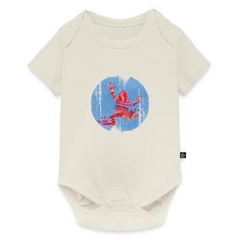frosch 110 a - Baby Premium Kurzarmbody - Naturweiß - Vorne
