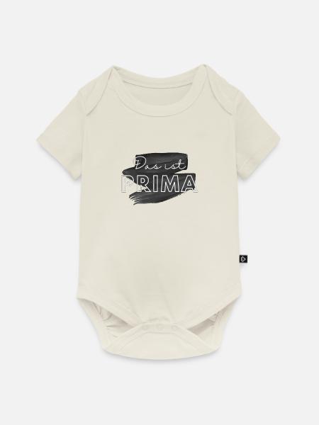das ist prima - Baby Premium Kurzarmbody - Naturweiß