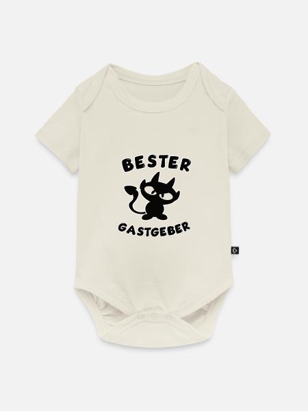 cooles bester Gastgeber Design - Baby Premium Kurzarmbody - Naturweiß