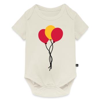 Drei Luftballons / three balloons / trois ballons - Baby Premium short-sleeve bodysuit - off white - Front