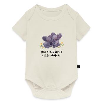 Ich hab dich lieb Mama - Baby Premium Kurzarmbody - Naturweiß - Vorne