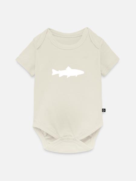 Forelle weiss - Baby Premium Kurzarmbody - Naturweiß