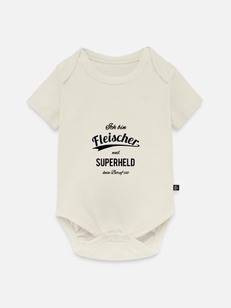 Fleischer - Baby Premium Kurzarmbody - Naturweiß