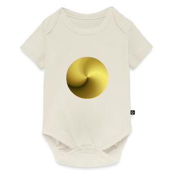 Circle gold gift idea golden round 3D - Baby Premium short-sleeve bodysuit - off white - Front
