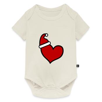 Coeur Noël - Body à manches courtes Premium Bébé - blanc cassé - Devant