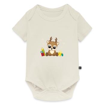 Cute Baby Deer Reindeer Christmas Child Gifts - Baby Premium short-sleeve bodysuit - off white - Front